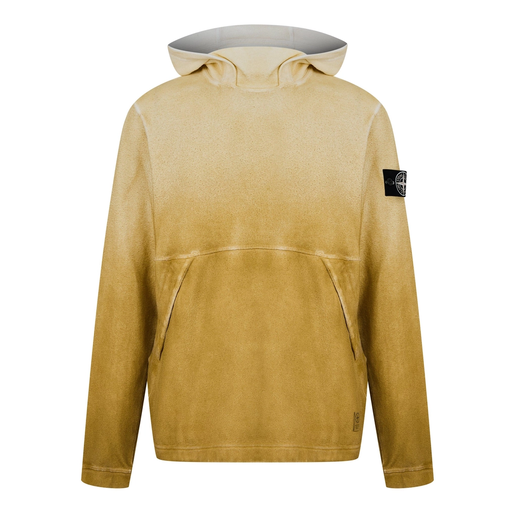 Stone Island Ombre Over The Head Hoodie - Mustard V0034